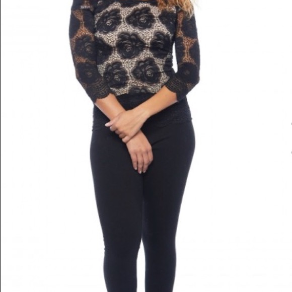 Burgundy KIMCINE ROSE HOLLOW OUT OFF SHOULDER TOP - Picture 4 of 6